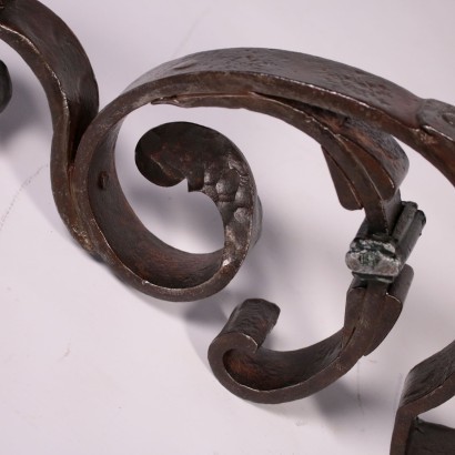 Group of 5 Candle Holders-Appliques, Wrought Iron, Italy 20th Century