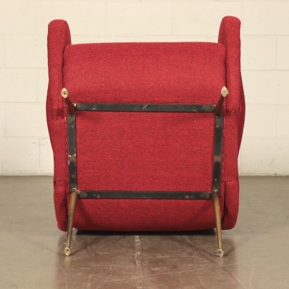 Armachair, Foam Brass and Fabric, Italy 1950s-1960s