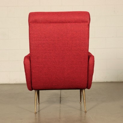 Armachair, Foam Brass and Fabric, Italy 1950s-1960s