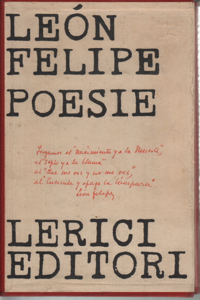 Poemas De León Felipe, León Felipe