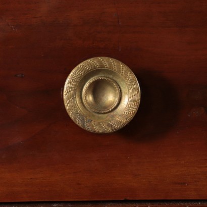 Piedmontese Empire Desk, Walnut and Bronze, Italy 19th Century