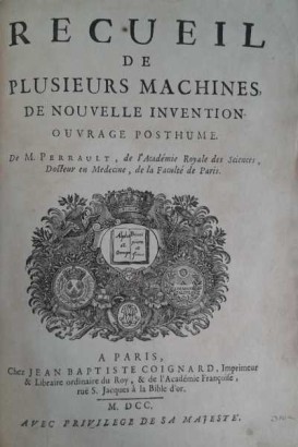 Recueil de plusieurs machines de nouvell