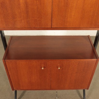 Bookcase, Teak Veneer, Italy 1950s-1960s