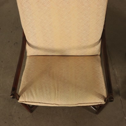 Armchairs Bamboo Foam and Fabric Italy 1980s