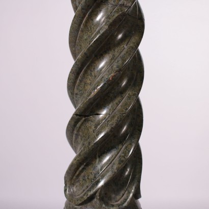 Green Serpentine Marble Column, Italy 20th Century