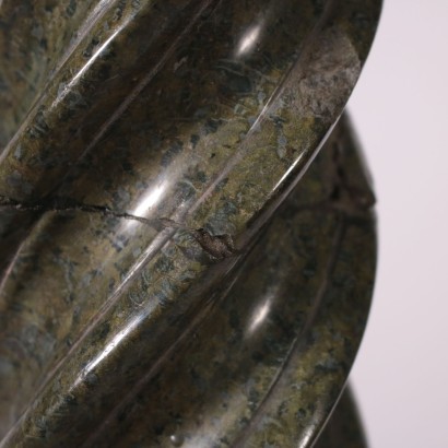 Green Serpentine Marble Column, Italy 20th Century