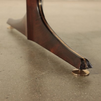 Table, Rosewood Veneer and Brass, Cantù, Italy 1960s GMA