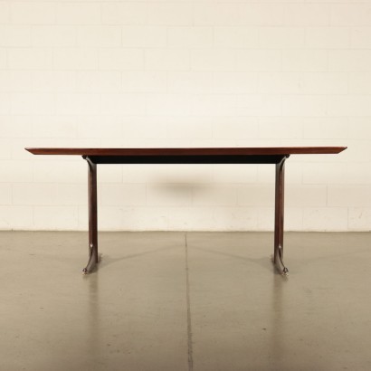 Table, Rosewood Veneer and Brass, Cantù, Italy 1960s GMA