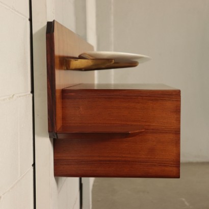 Wall Cabinet, Rosewood Veneer Marble and Brass, 1960s GMA