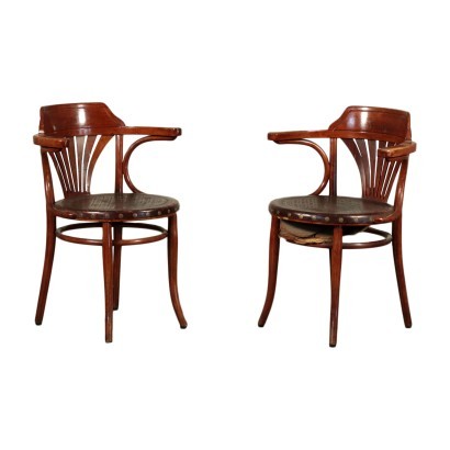 Pair of Thonet Chairs, Beech, Austria 20th Century