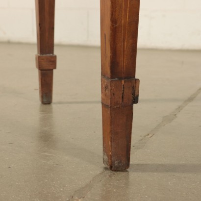 Small Emilian Neo-Classical Table, Walnut, Marble, Italy 18th Century