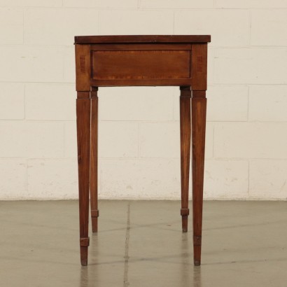 Small Emilian Neo-Classical Table, Walnut, Marble, Italy 18th Century