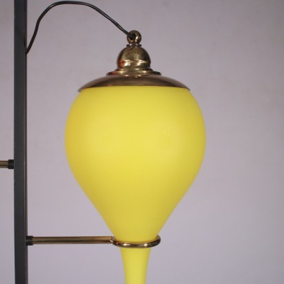 Lamp, Marble Brass Metal and Colored Glass, Italy 1960s