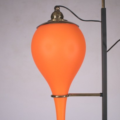 Lamp, Marble Brass Metal and Colored Glass, Italy 1960s