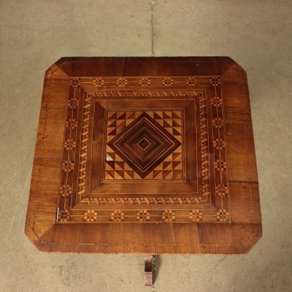 Rolo Production Small Table, Walnut, Italy 19th Century