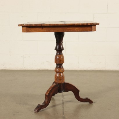 Rolo Production Small Table, Walnut, Italy 19th Century