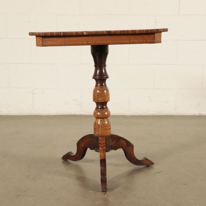 Rolo Production Small Table, Walnut, Italy 19th Century