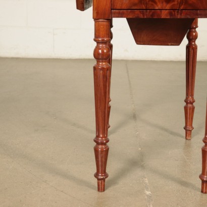 Small Working Table, Mahogany, Italy 19th Century