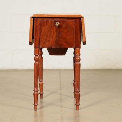 Small Working Table, Mahogany, Italy 19th Century