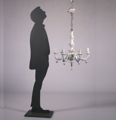 Capodimonte Chandelier Ceramic Italy 20th Century