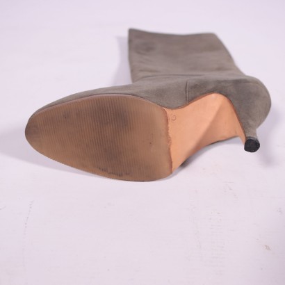 Vintage Grey Suede Boots, Itlay 1980s