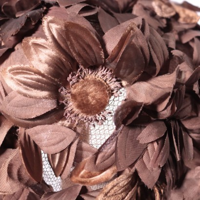 Vintage Hat with Cloth Flowers, Italy 1950s