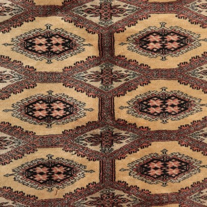 Bukhara Carpet, Wool and Cotton, Pakistan, 1980s-1980s