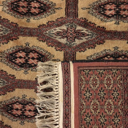 Bukhara Carpet, Wool and Cotton, Pakistan, 1980s-1980s