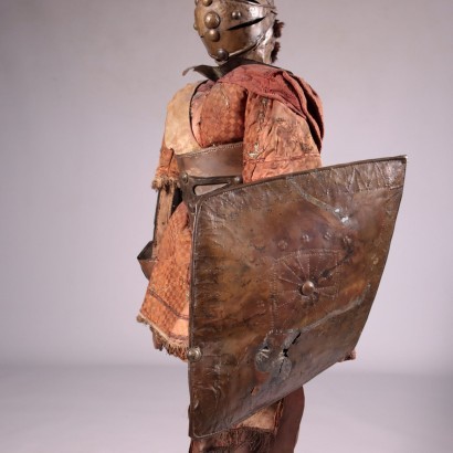 Ancient Sicilian Puppet, Wood Fabric Bronze, Italy 18th-19th Century