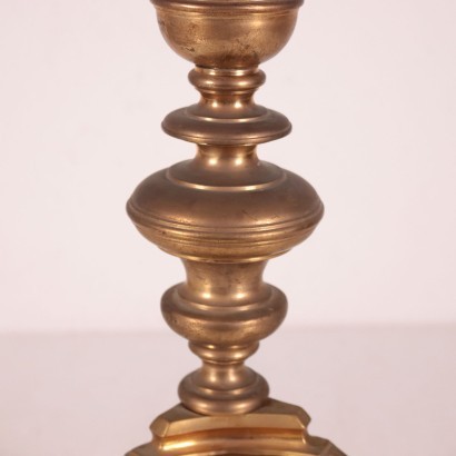 Pair of Torch-Holders, Gilded Bronze, Italy, 19th Century