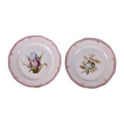 Pair of Plates Porcelain Paris 19th Century CH. Pillivuyt & Cie