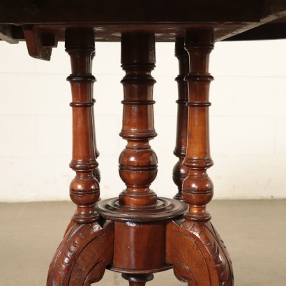 Victorian Sailing Table Walnut and Marple Englad 19th Century