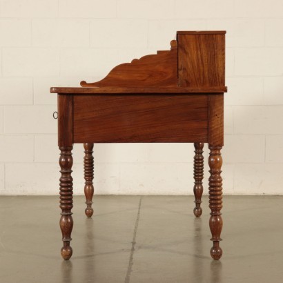 Piedmontese Desk, Walnut, Italy, 19th Century