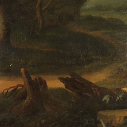 Paysage avec Bergers et des Boeufs Huile sur Toile 1842