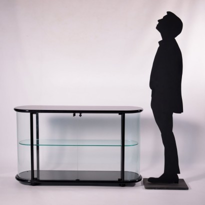 Showcase, Lacquered Wood and Glass, Italy 1980s