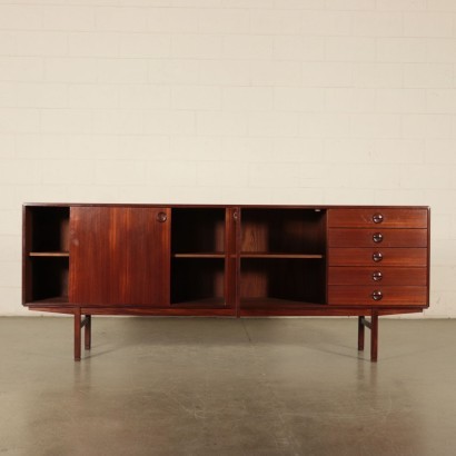 Sideboard, Mahogany Veneer, Italy 1960s Italian Prodution