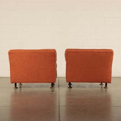 Armchairs, Foam Wood Metal and Fabric, Marco Zanuso for Arflex