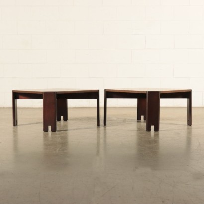 Small Tables, Tanganika Walnut Veneer, 1980s