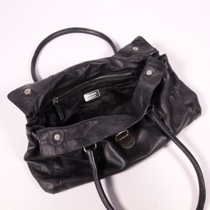 ,Borsa Vintage Prada Pelle Nera