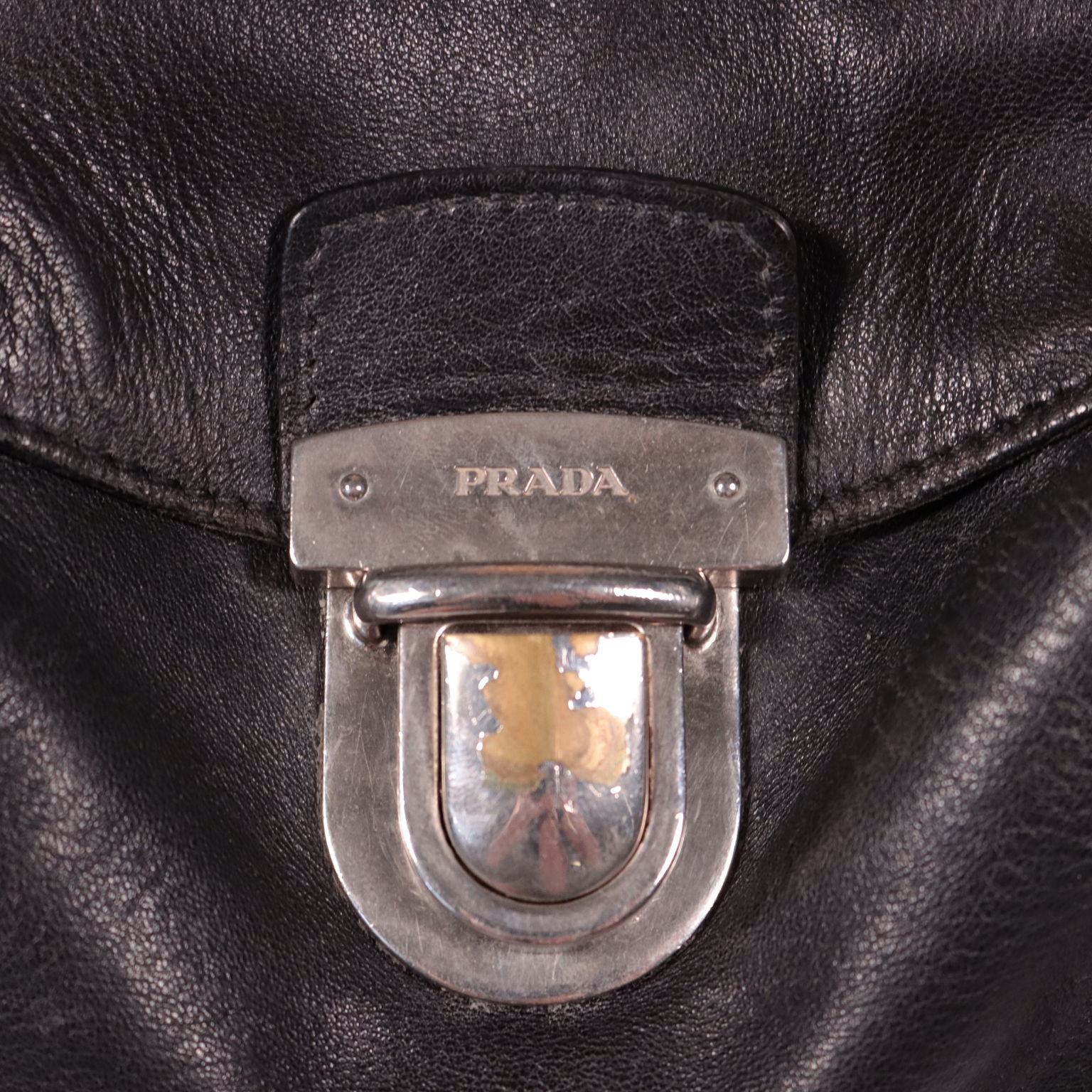 Borsa prada nera pelle sales