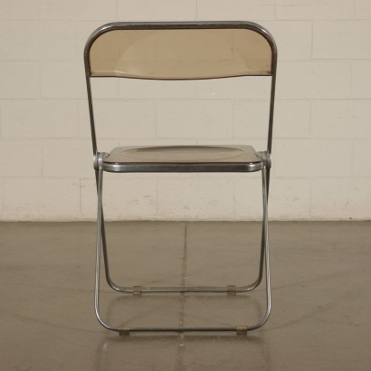 Pila Chairs, Methacrylate and Chrome Metal, Italy 1970s G. Piretti