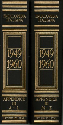 Enciclopedia italiana di scienze, lettere ed arti 1949-1960 Appendice III (2 volumi)