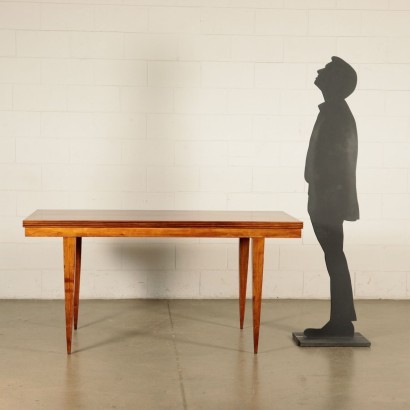 Table, Sessile Oak and Walnut Veneer, Italy 1940s-1950s