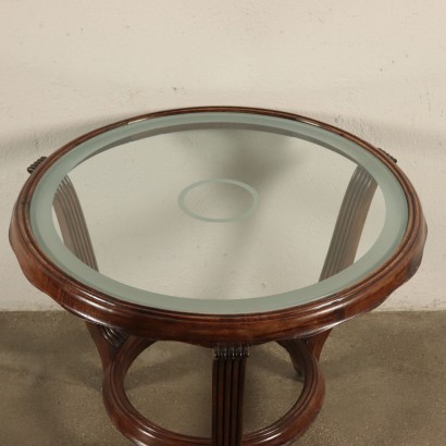 Small Table, Beech and Glass, Italy 1940s-1950s