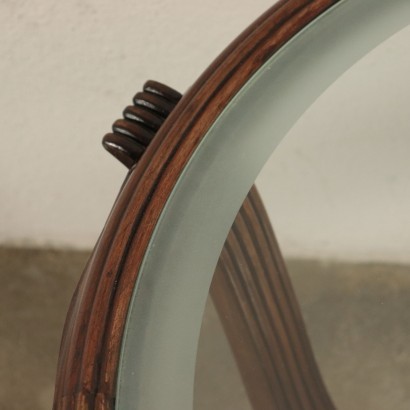 Small Table, Beech and Glass, Italy 1940s-1950s