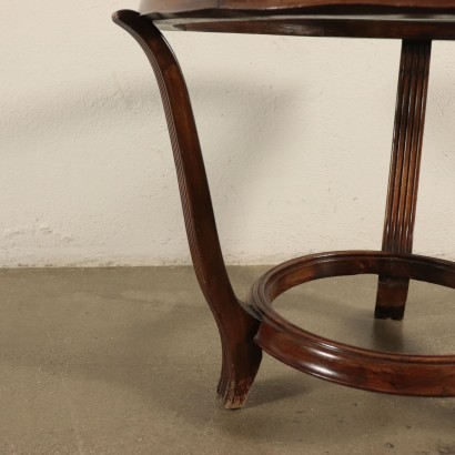 Small Table, Beech and Glass, Italy 1940s-1950s