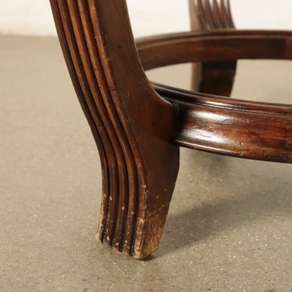 Small Table, Beech and Glass, Italy 1940s-1950s