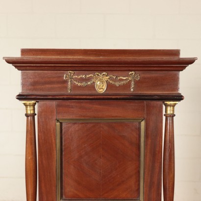 Pair of Empire Style Bedside Tables Mahogany Marble 20th Century