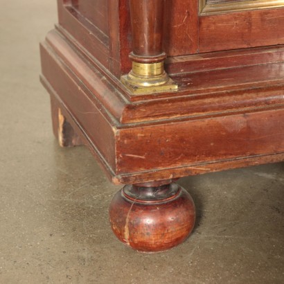 Pair of Empire Style Bedside Tables Mahogany Marble 20th Century