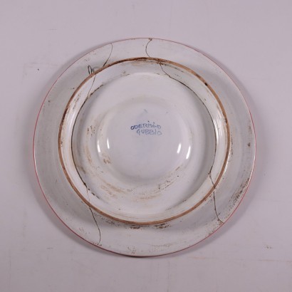 Assiette Céramique Signature de la Manufacture Gubbio Italie '900